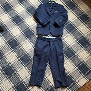 English Laundry Kids' Navy Suit Set boys 3T formal wedding event